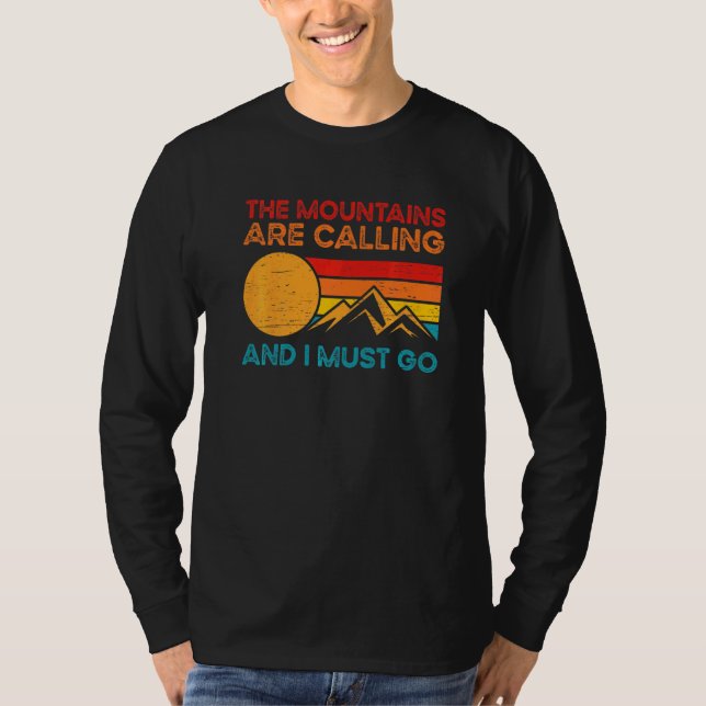 Camiseta Montanhas Estão Chamando Eu Devo Ir Esquiando (Frente)