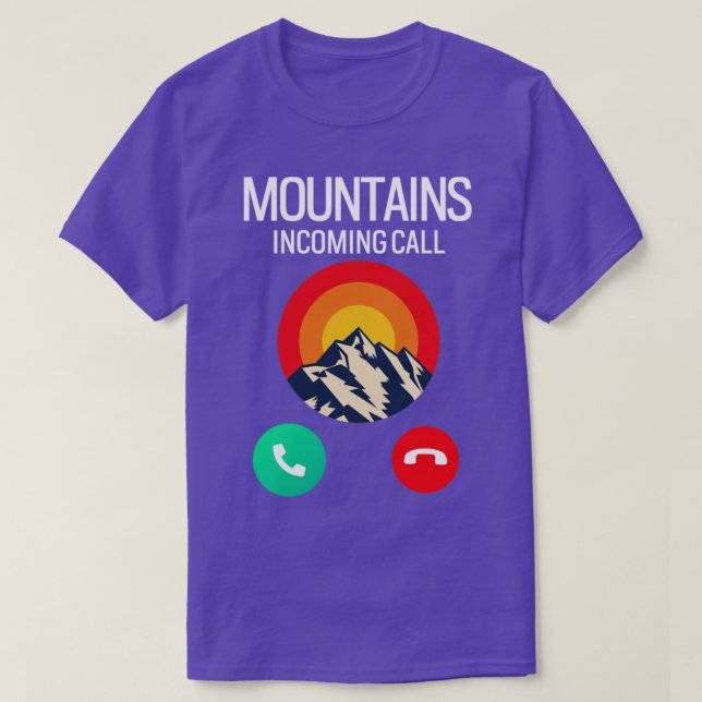 Camiseta Montanhas estão chamando viagem (Frente do Design)