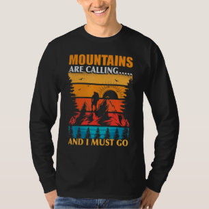 Camiseta Montanhas Estão Ligando E Eu Tenho Que Ir Vintage