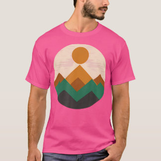 Camiseta Montanhas Geométricas Design Para A Natureza E O C