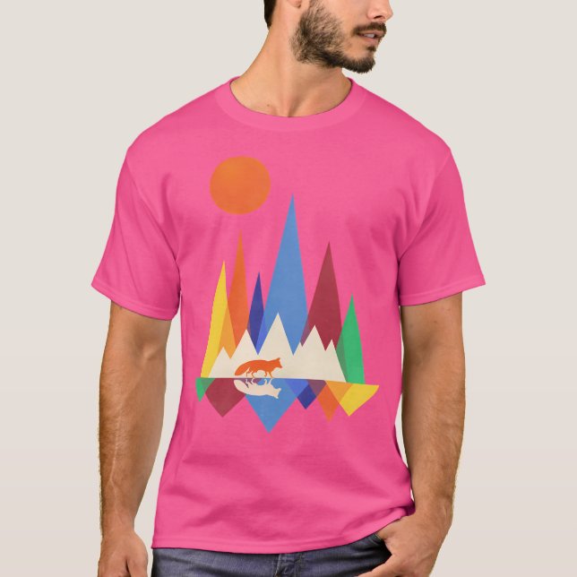 Camiseta Montanhas Geométricas Fox (Frente)