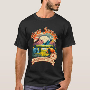Camiseta Montanhas Hike New Jersey Caminhando em Aventura a