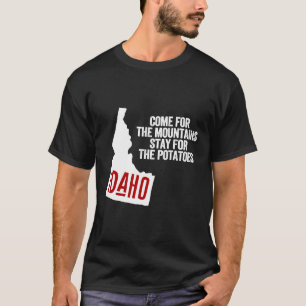 Camiseta Montanhas Idaho Batatas Estado Retro EUA geografic