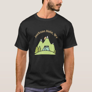 Camiseta Montanhas Jackson Hole Wy subindo acampamento