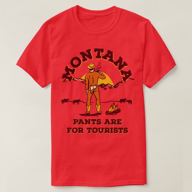 Camiseta Montanhas Montadas São Para Turistas Retrô Engraça (Frente do Design)