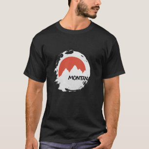 Camiseta Montanhas Montana EUA caminhando ao ar livre Retro