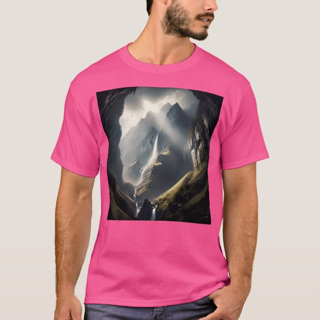 Camiseta Montanhas naturais poderosas ativas (Frente)