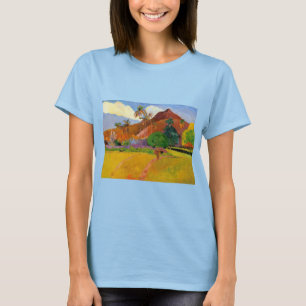 Camiseta "Montanhas no t-shirt de Tahiti" - Paul Gauguin