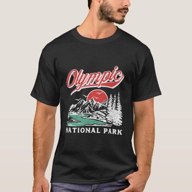 Camiseta Montanhas olimpiadas do Parque Nacional (Frente)