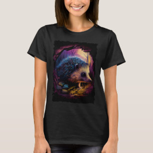 Camiseta Montanhas ouriço pôr do sol retrô anos 70 vintage