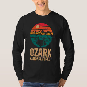 Camiseta Montanhas Ozark Retro Arkansas AR Trilha EUA Mulhe