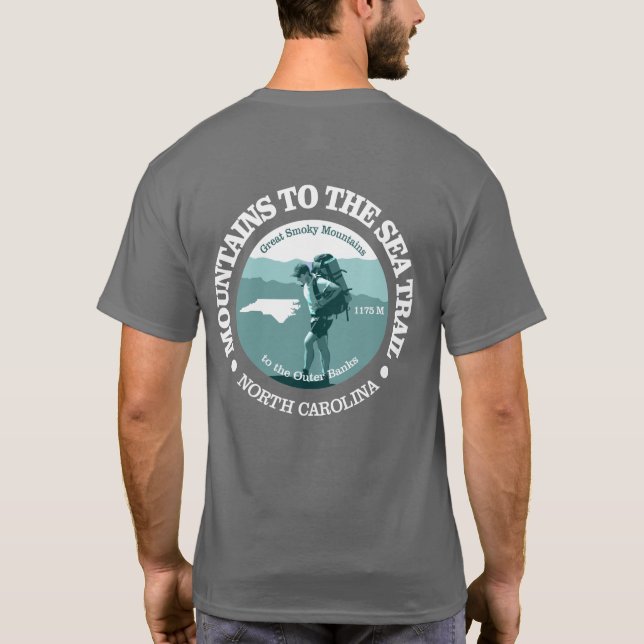 Camiseta Montanhas para a trilha do mar (T) (Verso)