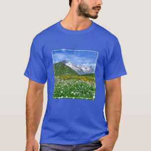 Camiseta Montanhas Primavera do Vale dos Alpes suíços
