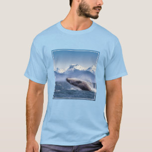 Camiseta Montanhas Quebra da Baía de Glaciar de Baleia, A