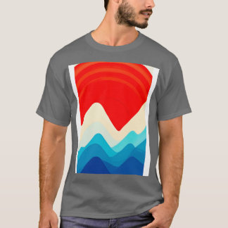 Camiseta Montanhas Retro e Sol 1