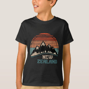 Camiseta Montanhas Retro Nova Zelândia 