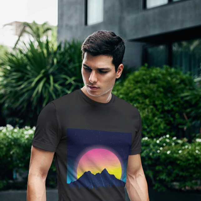 Camiseta Montanhas Retrowave (Criador carregado)