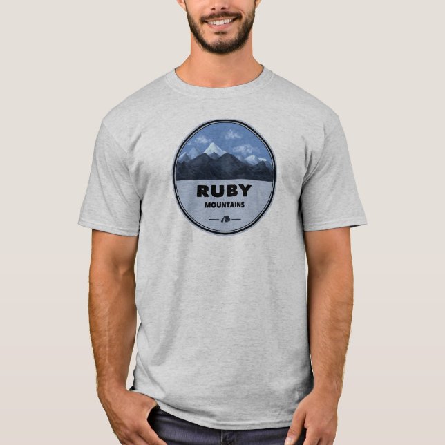 Camiseta Montanhas Ruby Nevada Acampamento (Frente)