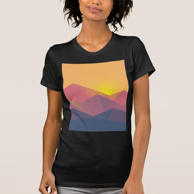 Camiseta Montanhas Russas Minimalista Geométrico (Frente)