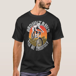 Camiseta Montanhas São A Minha Bicicleta Ciclista Territori