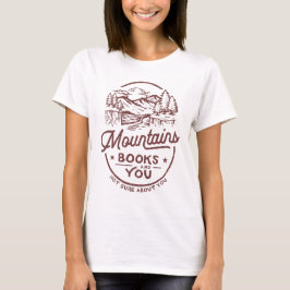 Camiseta Montanhas Sarcástico de Livros Digitais para Apres