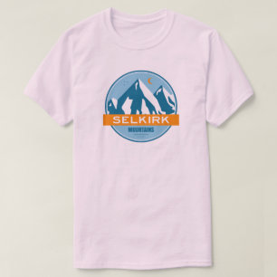 Camiseta Montanhas Selkirk Columbia Britânica Estrelas Lua