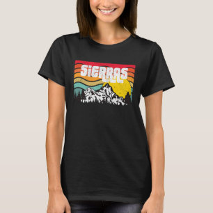 Camiseta Montanhas Sierra High Sierras PCT Vintage Pôr do S