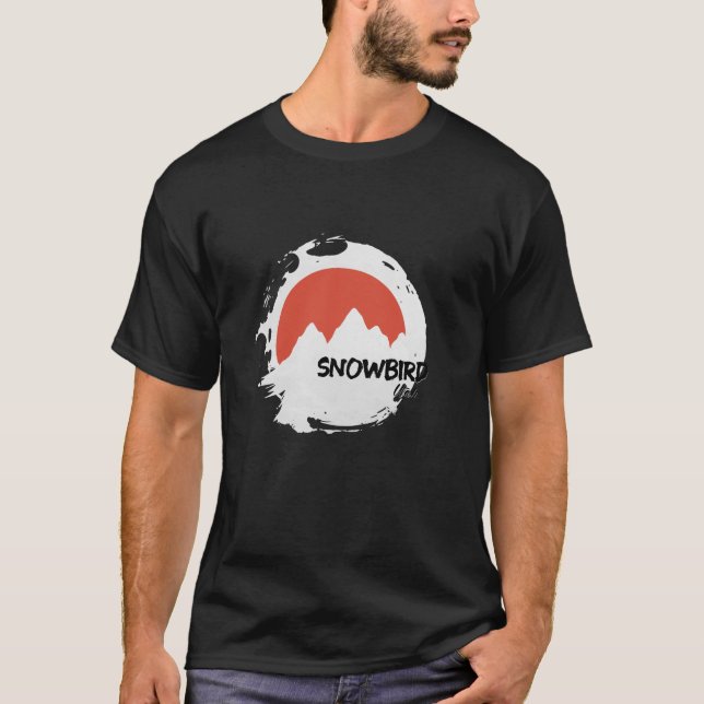 Camiseta Montanhas Snowbird Utah Caminhando para o exterior (Frente)