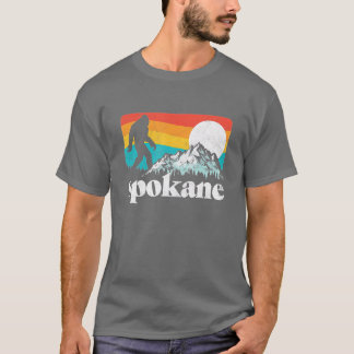 Camiseta Montanhas Spokane Washington Bigfoot 