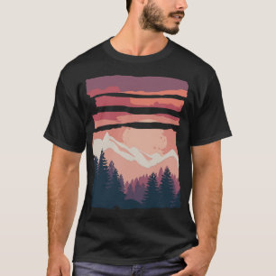 Camiseta Montanhas Sunset Paisagem Natureza Arte