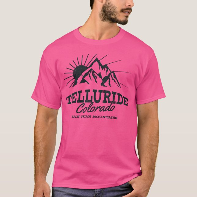 Camiseta Montanhas Telluride Colorado San Juan Ativas (Frente)