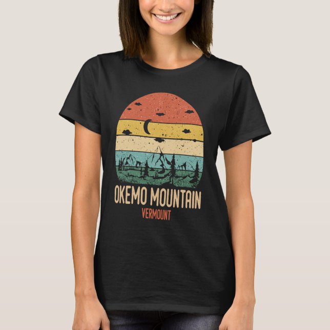 Camiseta Montanhas Vermount da Montanha Okemo Caminhando Vi (Frente)