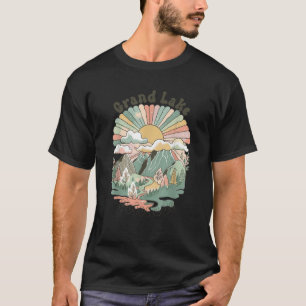 Camiseta Montanhas Vintage Grand Lake Colorado, em Hiking S