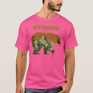 Camiseta Montanhas Wyoming - Paisagem do Urso Ativa