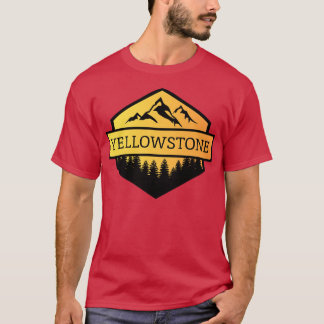 Camiseta Montanhas Yellowstone Montana e Árvores TShirt