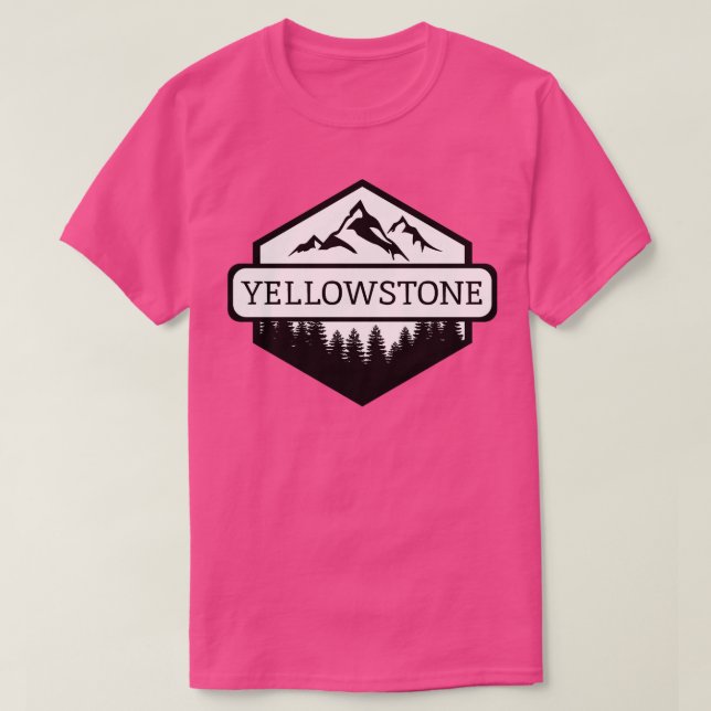 Camiseta Montanhas Yellowstone Montana e Árvores TShirt 1 (Frente do Design)