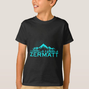 Camiseta Montanhas Zermatt Esqui Alpino Alpes Suíços Suíça