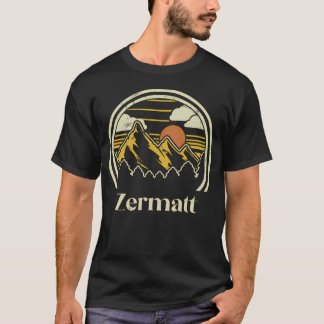 Camiseta Montanhas Zermatt Suíça Caminhada Ao Ar Livre