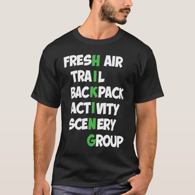 Camiseta Montanheira do Caminho Subindo em Equipamento de M (Frente)