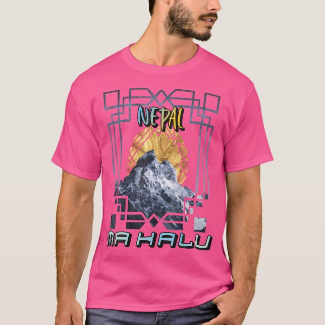 Camiseta Montanheira Montanhista Makalu no Nepal Fora (Frente)