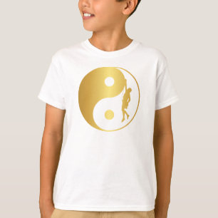 Camiseta Montanhista de Yin & de Yang (ouro)