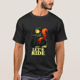 Camiseta Montanhista Esquilo Engraçado Vamos Pedalar Design
