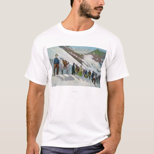 Camiseta Montanhistas no pé da geleira de Sperry (Frente)