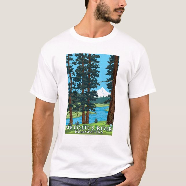 Camiseta Montante do rio de Metolius, Oregon (Frente)