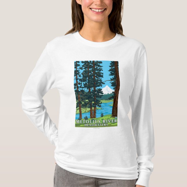 Camiseta Montante do rio de Metolius, Oregon (Frente)