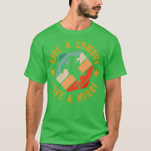 Camiseta Montar Um Cubo Salvar Um Cavalo