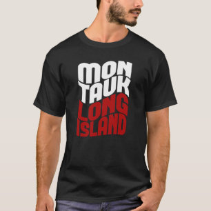 Camiseta Montauk Long Island - Vermelho Branco