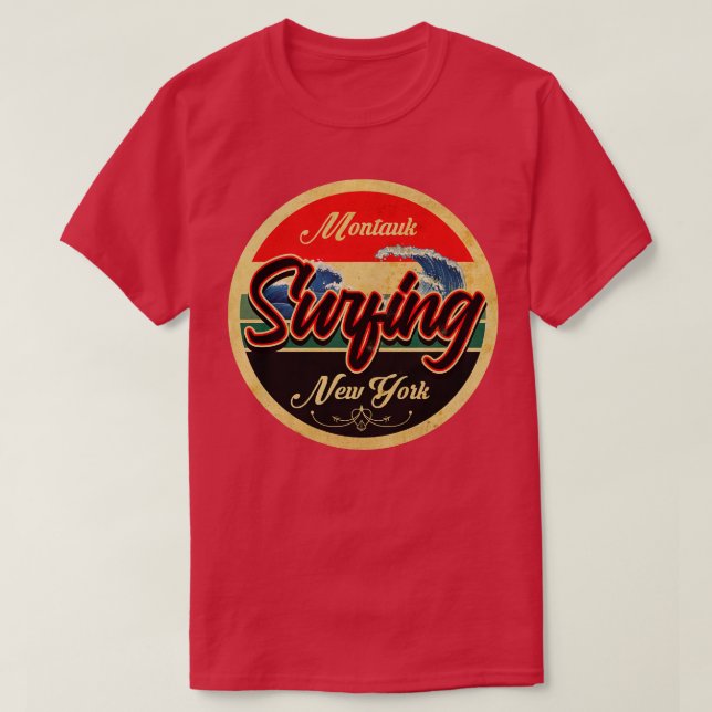 Camiseta Montauk New York Surfing (Frente do Design)