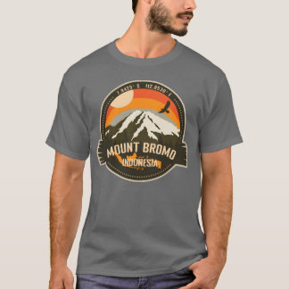 Camiseta Monte Bromo Indonésia Vulcão Caminhada Acampamento