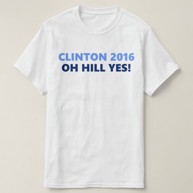 Camiseta Monte de Clinton 2016 oh sim (Frente do Design)